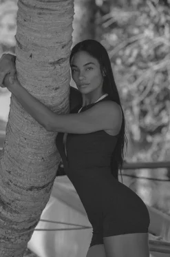 Joyce Halter Swimsuit - Jet Rib