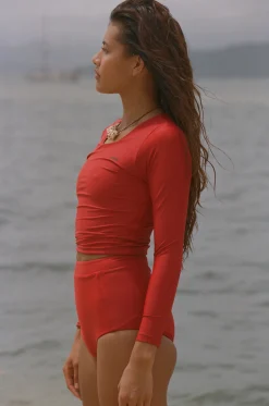 Poppler Rashguard Top - Lava