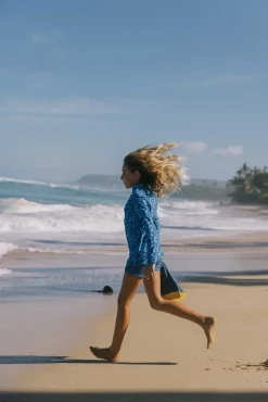 Sunny Rash Guard Mini - Lei - Blue