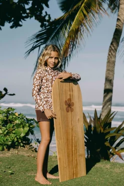 Sunny Rash Guard Mini - Lei Brown